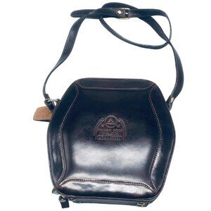 Andantini Italian moda genuine leather brown 8x8x3" adjustable strap 3 READ